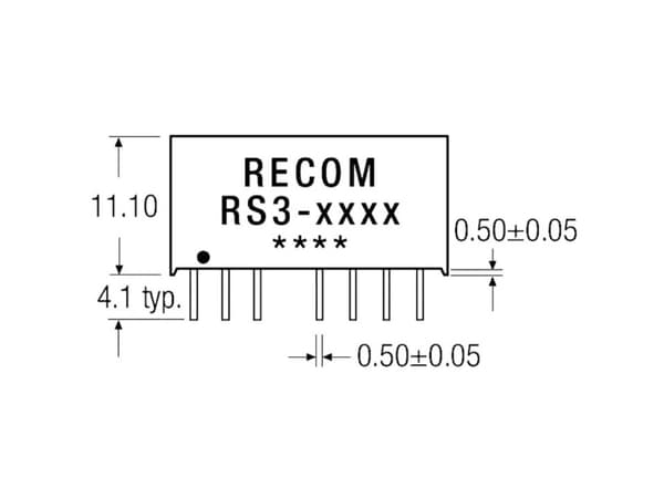 RECOM RS3-1209S DC/DC-muunnin, piirilevy 12 V/DC 9 V/DC 333 mA 3 W Lähtöjen määrä: 1 x