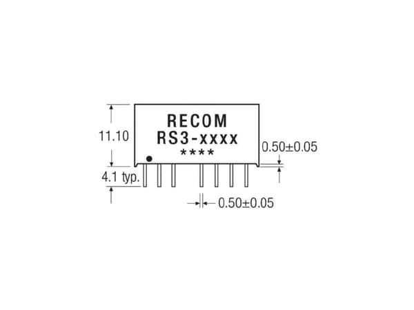 RECOM RS3-1209S DC/DC-muunnin, piirilevy 12 V/DC 9 V/DC 333 mA 3 W Lähtöjen määrä: 1 x