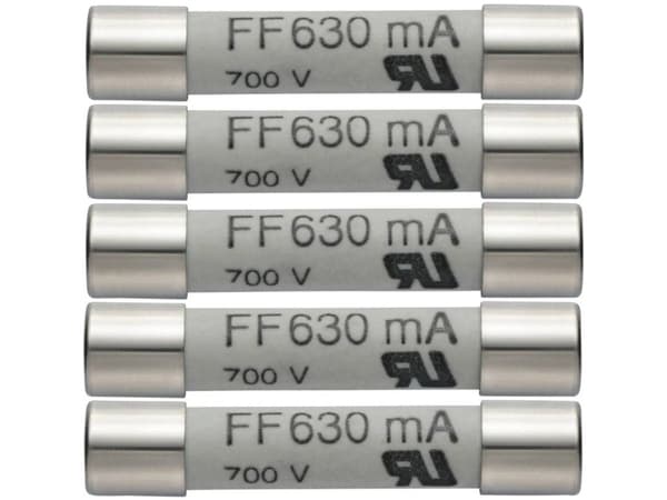 testo 0590 0007 0590 0007 Säkringssats med 5 reservsäkringar 630mA / 600V 1 st