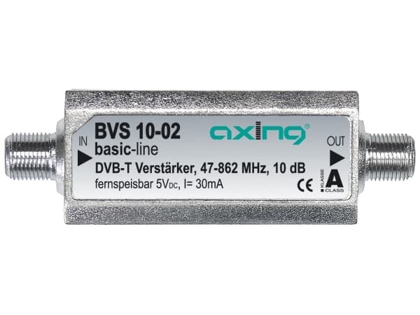 BVS 10-02 DVB-T MINIATYYRI-INLINE-VAHVISTIN 10 DB 862 MHZ