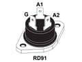 Miniatyrbild 3 av 3: STMicroelectronics BTA40-600B Tyristor (SCR) - TRIAC RD91 40 A 600 V