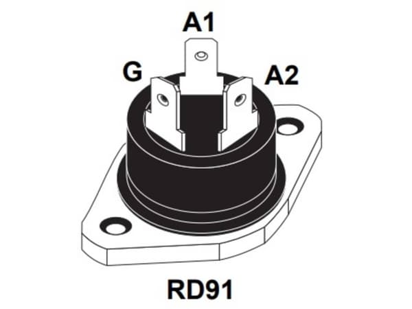 STMicroelectronics BTA40-600B Tyristor (SCR) - TRIAC RD91 40 A 600 V