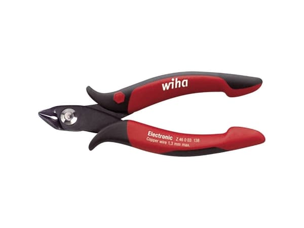 Wiha Z 46 0 03, Avbitartång, 1,3 mm, Stål, Svart, Röd, 130 mm, 64 g