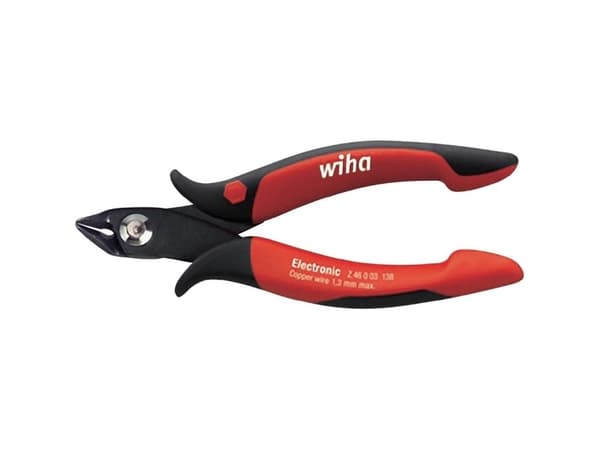 Wiha Z 46 0 03, Avbitartång, 1,3 mm, Stål, Svart, Röd, 130 mm, 64 g