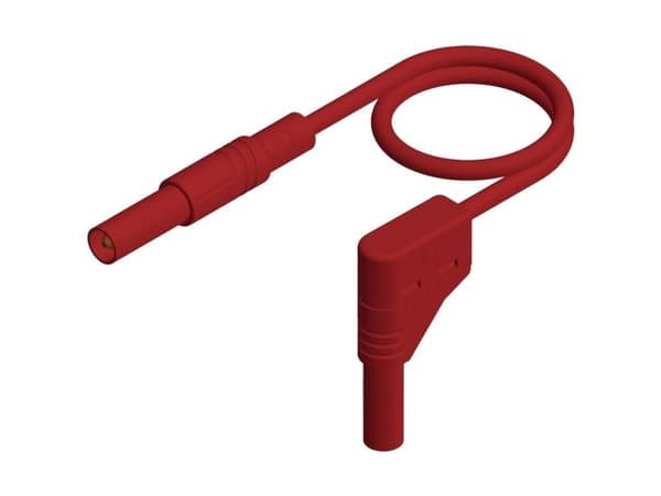 SKS Hirschmann MLS WG 200/1 rt Sikkerhedsprøveledning [Lamelstik 4 mm - Lamelstik 4 mm] 2.00 m Rød