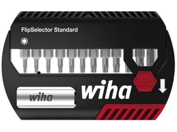 Wiha FlipSelector Standard, 13 stykker, Torx, Polyamid, T15 T20 T25 T8 T10 T30 T7 T9 6.0, 25 mm, 25,4 / 4 mm (1 / 4")