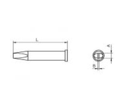 Weller T0054470599, Loddespiss, Weller, WP120, 1 stykker, 1,6 mm, 0,8 mm