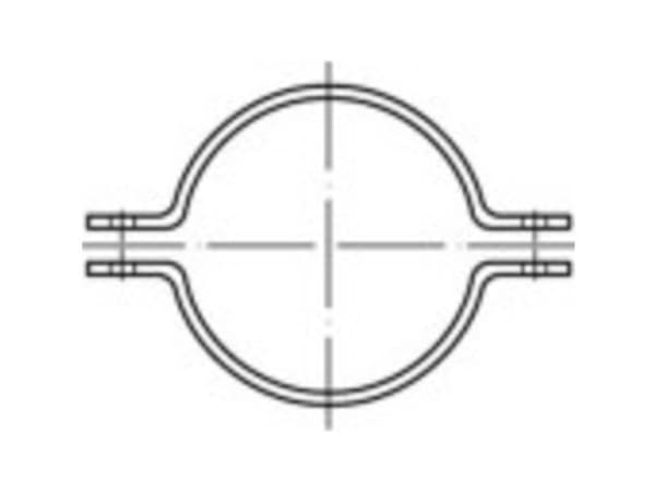 TOOLCRAFT 137728 rörholdere Grundet stål 100 stk