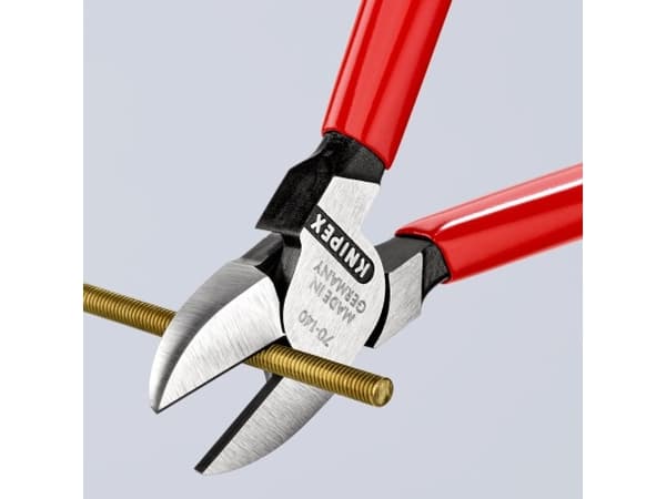 Knipex 70 01 140, Diagonal tang, Kromvanadiumstål, Plast, Rød, 140 mm, 126 g