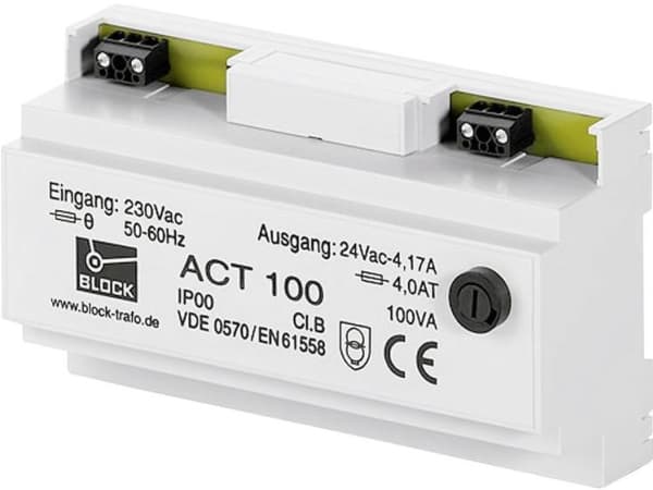 Block ACT 25 Säkerhetstransformator 1 x 230 V/AC 1 x 24 V/AC 25 VA 1.041 A