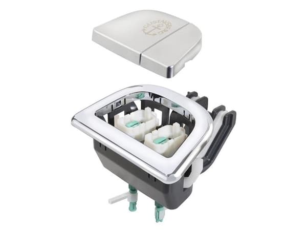 Trykknap komplet duo krom/mat til nautic 2/4 liter