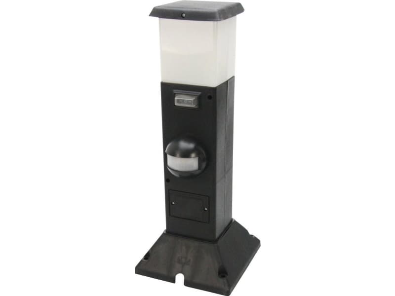 Heitronic 35111 Shanghai Golvlampa utomhus med rörelsesensor LED (RGB) E14 15 W Svart