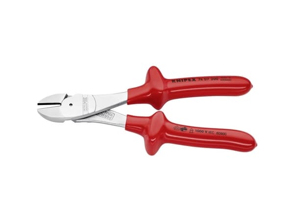 Knipex 74 07 200, Avbitartång, Kromvanadinstål, Plast, Röd, 200 mm, 328 g