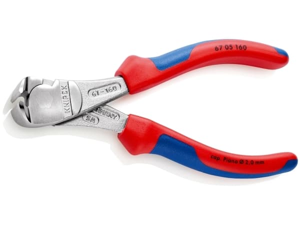 Knipex 67 05 160, Hovtang, Stål, Blå, Rød, 160 mm, 266 g