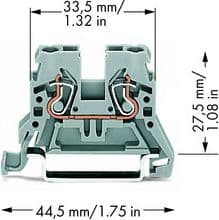 Wago 870-901, 5 mm, 44,5 mm, 27,5 mm, 500 V