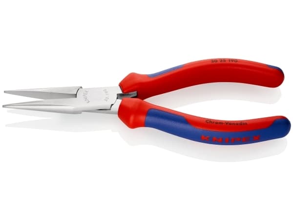 Knipex 30 25 190, Nesetang, 2,4 mm, 5 cm, Stål, Blå, Rød, 190 mm