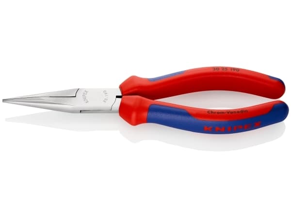 Knipex 30 25 190, Nesetang, 2,4 mm, 5 cm, Stål, Blå, Rød, 190 mm
