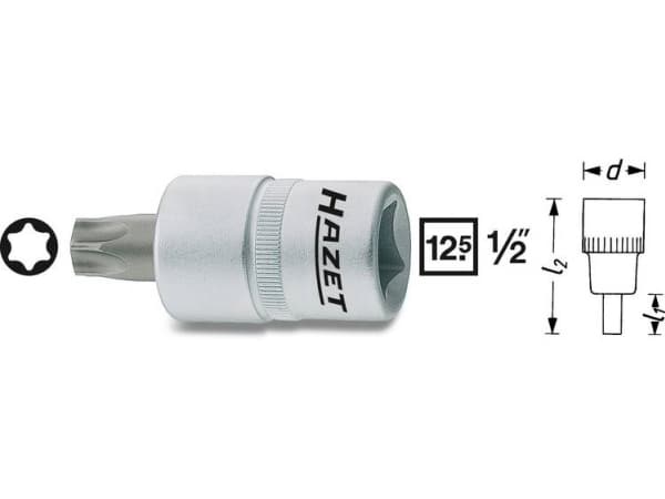 HAZET 992-T30, 1 stykker, Torx, 55 mm, 72 g, 25,4 / 2 mm (1 / 2")