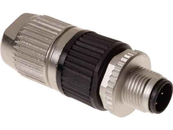 Harting 21 03 212 1305, w. Harax M12 L4 MM12-L, Svart, Nickel, mässing, Polyamid, Zink, 22/18, Guld, IP65, IP67