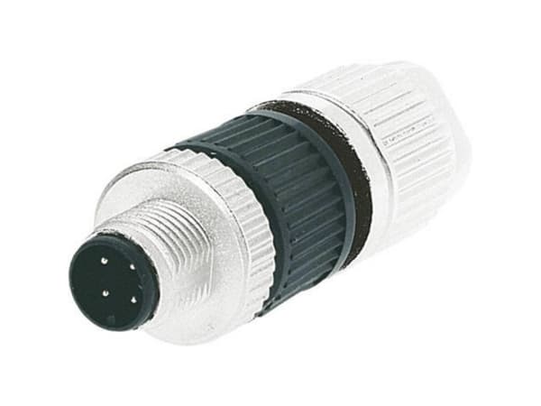 Harting 21 03 212 1305, w. Harax M12 L4 MM12-L, Svart, Nickel, mässing, Polyamid, Zink, 22/18, Guld, IP65, IP67