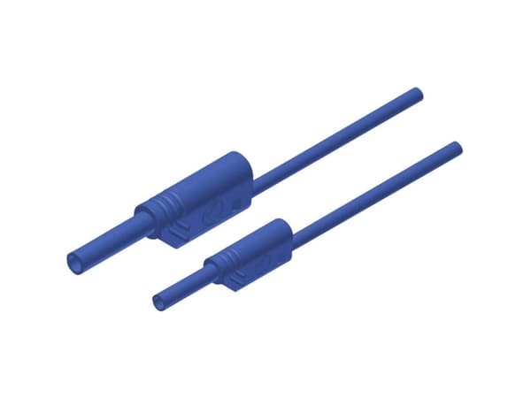 SKS Hirschmann MAL S WS 2-4 100/1 Turvatestausjohto [Lamellipistoke 4 mm - Lamellipistoke 2 mm] 1,00 m Sininen