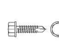 Pikkukuva 1 / 5: TOOLCRAFT 141389 Borskruer 6,3 mm 25 mm Udvendig sekskant DIN 7504 Stål Galvaniseret 500 stk