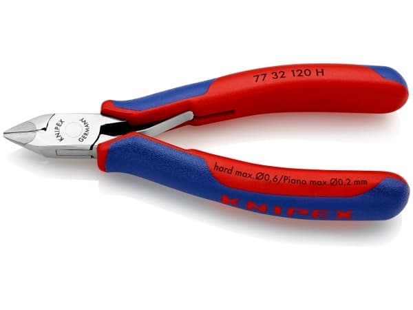 Knipex 77 32 120 H, Avbitartång, 1,4 cm, 7,5 mm, Stål, Blå, Röd, 120 mm
