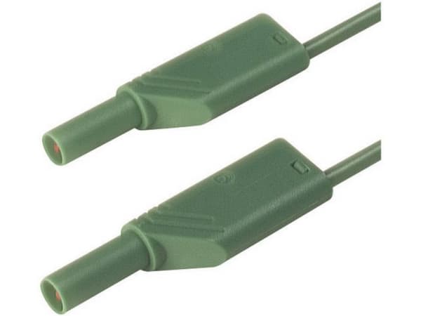 SKS Hirschmann MLS SIL WS 100/1 Turvatestausjohto [Lamellipistoke 4 mm - Lamellipistoke 4 mm] 1,00 m Vihreä