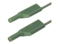 Pikkukuva 1 / 5: SKS Hirschmann MLS SIL WS 100/1 Turvatestausjohto [Lamellipistoke 4 mm - Lamellipistoke 4 mm] 1,00 m Vihreä