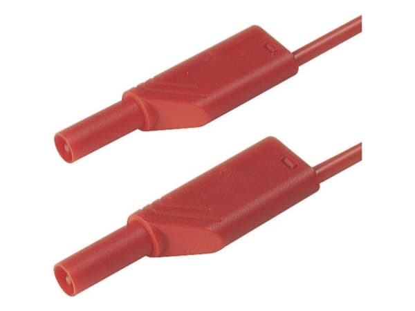 SKS Hirschmann MLS WS 25/1 rt Sikkerhedsprøveledning Lamelstik 4 mm Lamelstik 4 mm 25.00 cm Rød 1 stk