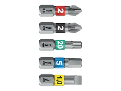 Wera Bit-Check 6 Impaktor 1 - Skrutrekkerbitssett - 6 stk - i holder