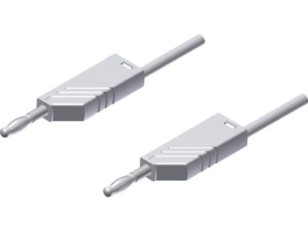 SKS Hirschmann MLN 25/2,5 WS Prøveledning Lamelstik 4 mm Lamelstik 4 mm 25.00 cm Hvid 1 stk