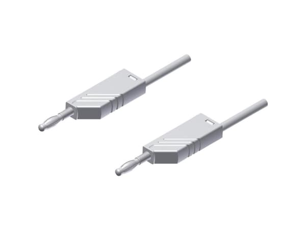 SKS Hirschmann MLN 25/2,5 WS Prøveledning Lamelstik 4 mm Lamelstik 4 mm 25.00 cm Hvid 1 stk