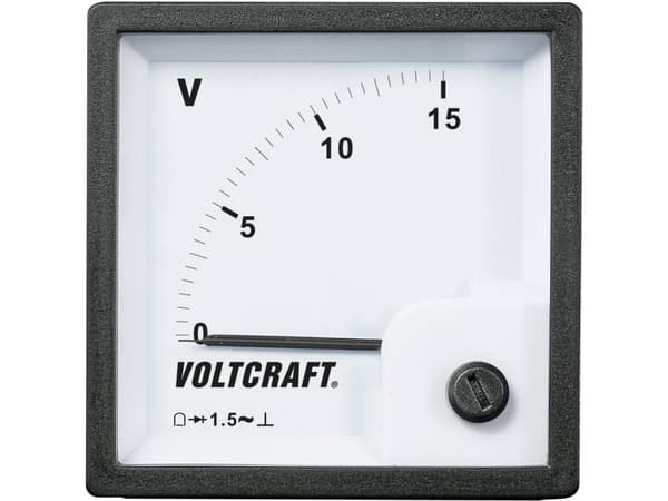 VOLTCRAFT AM-72x72/15V Analog panelmätare AM-72x72/15V 15 V roterande spole