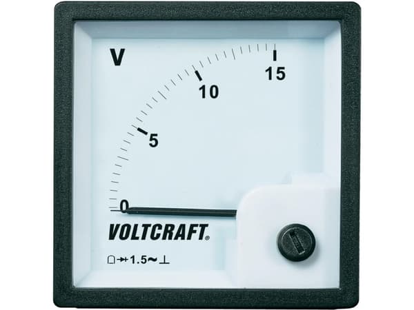 VOLTCRAFT AM-72x72/15V Analog panelmätare AM-72x72/15V 15 V roterande spole