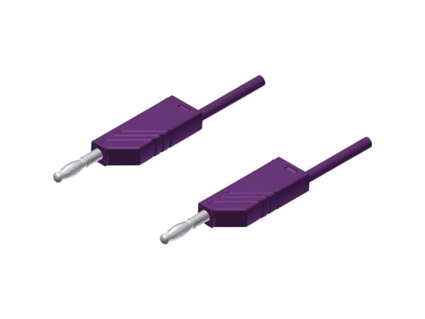 SKS Hirschmann MLN 200/2,5 VI Prøveledning Lamelstik 4 mm Lamelstik 4 mm 2.00 m Violet 1 stk