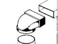 Miniatyrbilde 2 av 3: Wallair 20200114 Fladkanals-ventilationssystem 100 Afbøjningsstykke