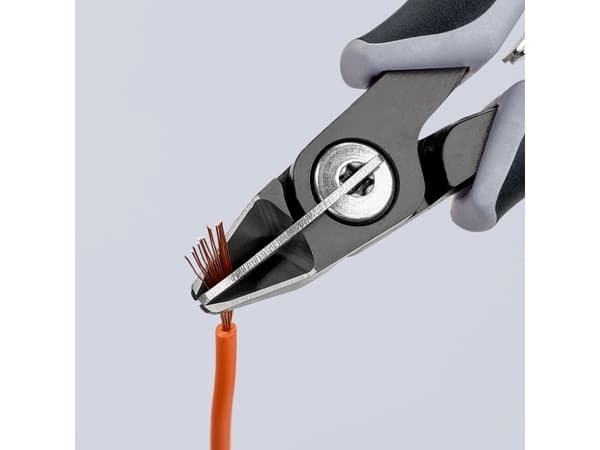 Knipex 79 52 125 ESD, Diagonal tang, Kromvanadiumstål, Plast, Sort, Grå, 125 mm, 58 g