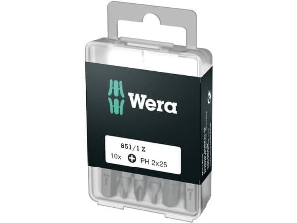 Wera 851/1 Z DIY SiS 05072400001 Krysssporbit PH 1 Verktøystål Legering, slitesterk D 6,3 10 stk.