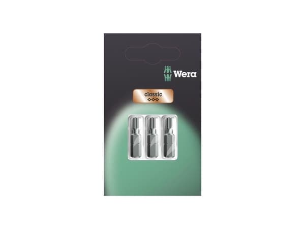 Wera 05073344001, 3 stykker, Hex (metric), 2,2.5,3 mm, 840/1 Z Hex-Plus 1 x 2.0x25; 1 x 2.5x25; 1 x 3.0x25, CE, GS, DVE, Blister