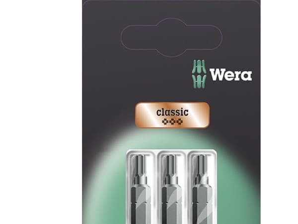 Wera 05073344001, 3 stykker, Hex (metric), 2,2.5,3 mm, 840/1 Z Hex-Plus 1 x 2.0x25; 1 x 2.5x25; 1 x 3.0x25, CE, GS, DVE, Blister