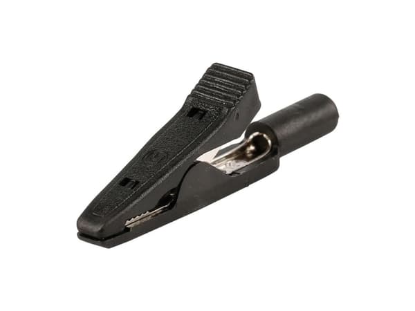 SKS Hirschmann MA 1 Crocodile Clip -liitin 2 mm CAT I Musta
