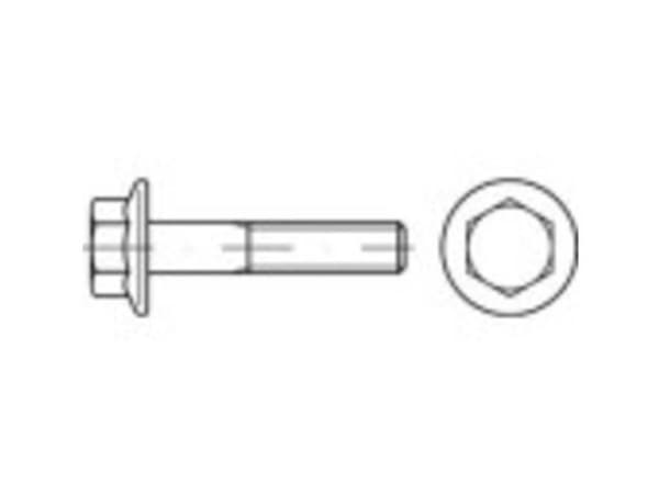 TOOLCRAFT 139732 Sekskantsskruer med flange M8 12 mm Udvendig sekskant DIN 6921 Stål Galvaniseret 200 stk