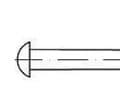 Miniatyrbilde 1 av 4: TOOLCRAFT 112225 Halvrund nitte (Ø x L) 8 mm x 32 mm Stål 100 stk