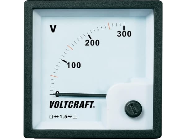 VOLTCRAFT AM-72x72/300V AM-72x72/300V Analogt installationsmåleinstrument AM-72x72/300V 300 V Drejespole AM-72x72/300V Analogt installationsmåleinstr