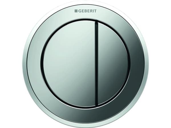 GEBERIT Omega10 blankkrom/matkrom remote pneumatisk dobbeltskyl til vægtykkelse 0,5 - 4 cm