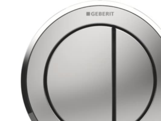 GEBERIT Omega10 blankkrom/matkrom remote pneumatisk dobbeltskyl til vægtykkelse 0,5 - 4 cm