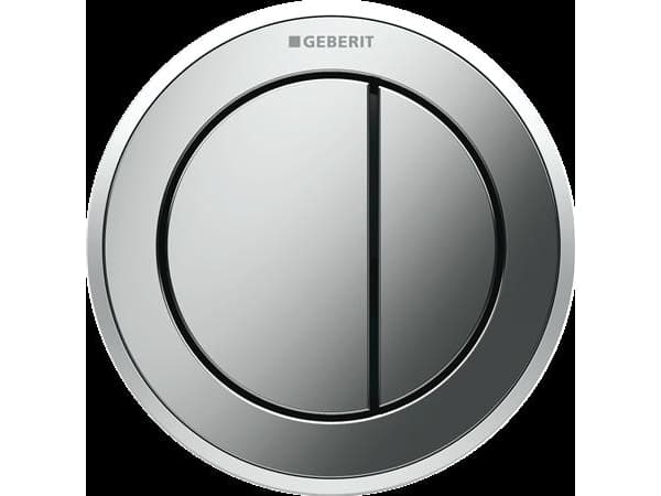 GEBERIT Omega10 blankkrom/matkrom remote pneumatisk dobbeltskyl til vægtykkelse 0,5 - 4 cm