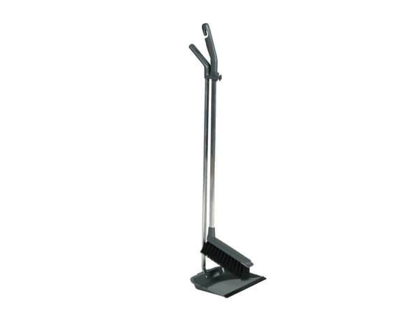 Fejebakke Vikan langskaftet 900mm plast/metal med kost grå,1 stk