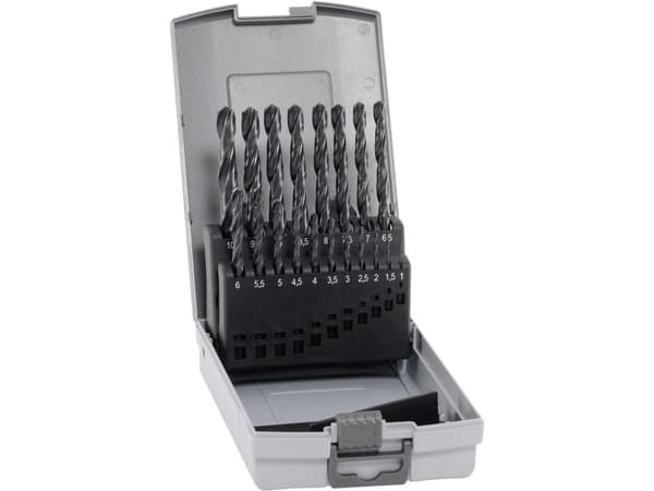 Alpen 802311100 HSS Metal-spiralbor-sæt med 19 dele DIN 338 Cylinderskaft 1 Set